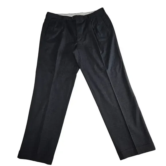 zanella pleated dress pants Zanella Bennett Straight Leg Pleated Dress Pants in Blue for Men